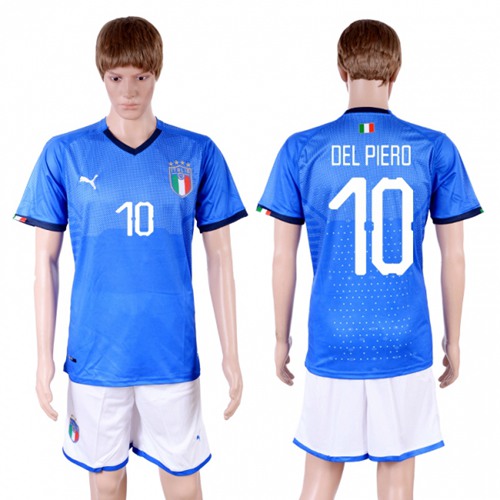 Italy #10 Del Piero Home Soccer Country Jersey